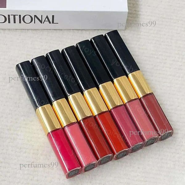 makeup maquillage make up lipstick Brand high-quality lipstick 4.5ml+3.5ml Le rouge two person set ultra-fine 9-color kup lip gloss free shipping