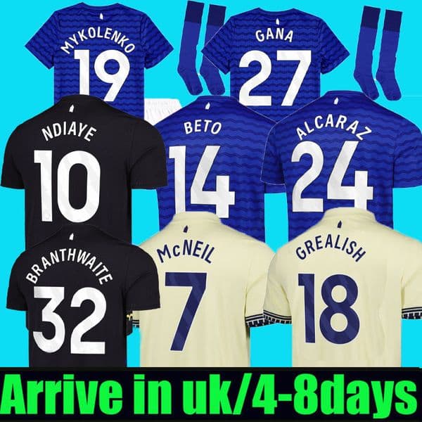 25 26 NDIAYE EFC EVERTONES soccer jerseys Barry Alcaraz 2025 2026 McNEIL CALVERT-LEWIN GREALISH Dewsbury-Hall DELE PICKFORD IROEGBUNAM football shirts Men Kids