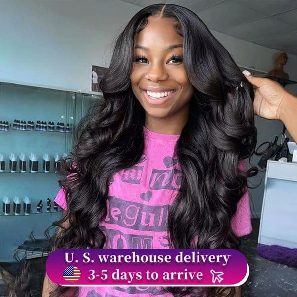 250% Density 13x6 Body Wave Lace Front Wigs Pre-Cut 100% Real Human Hair, BlackWigs for Black Women Glueless HD Lace Wig 28 Inch Ready To Wear