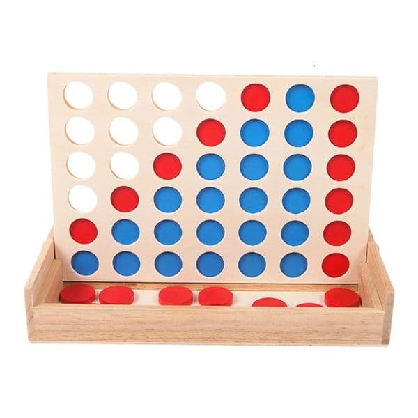 Wooden Boxed Fourconnected Chess Fourpiece Tabletop Game Early Education Educational Toys Intellectual Games Montessori250827BJ