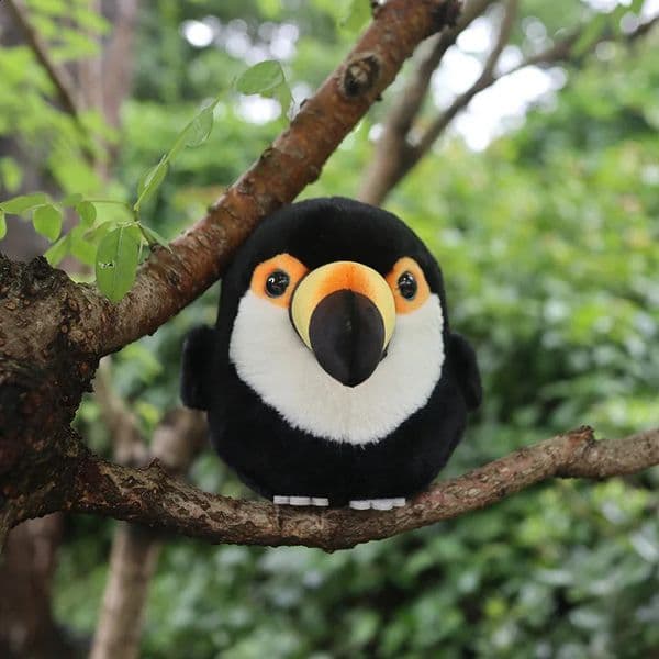 10cm High Small Round Toucan Plush Toys Soft Life Toucans Bird Stuffed Animal Toy Christmas Gifts For s 250828BJ