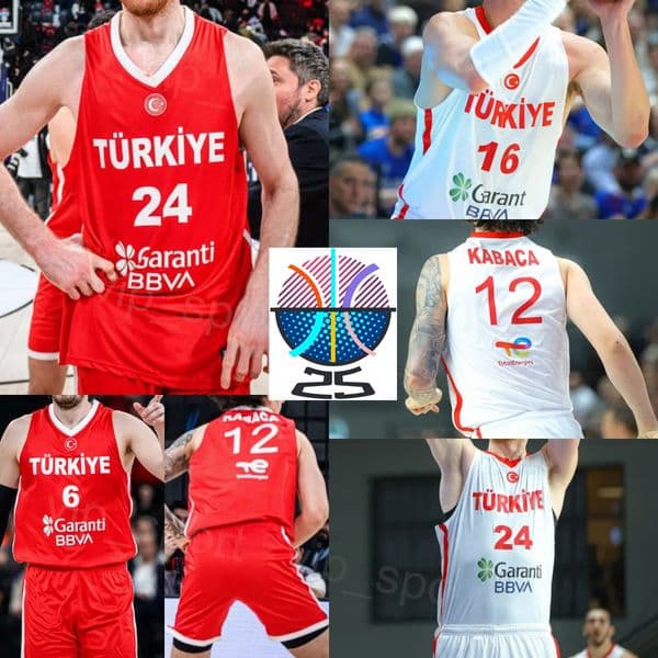 Printed Basketball 33 Erkan Yilmaz Jersey Turkiye EuroBasket 23 Alperen Sengun 30 Adem Bona 55 Kenan Sipahi 0 Shane Larkin 22 Furkan Korkmaz Woman Youth Man 2025-26