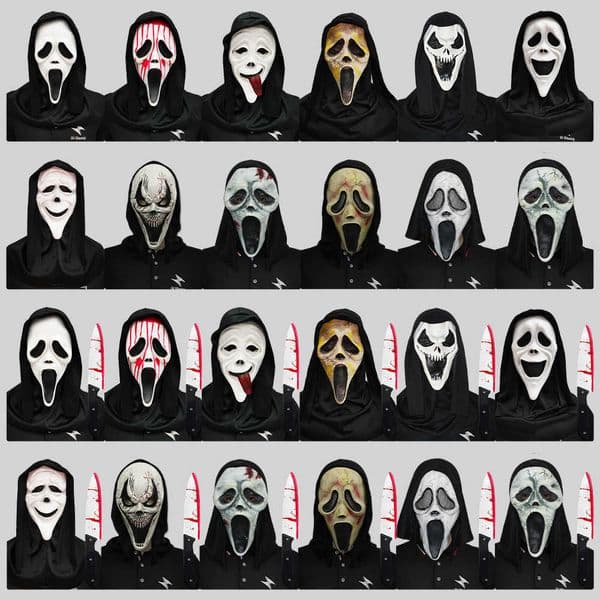 2026 Scream Movie Ghost Face Headgear Masquerade Horror Grim Reaper Mask Halloween Party Prank Props T250829 Free Shipping