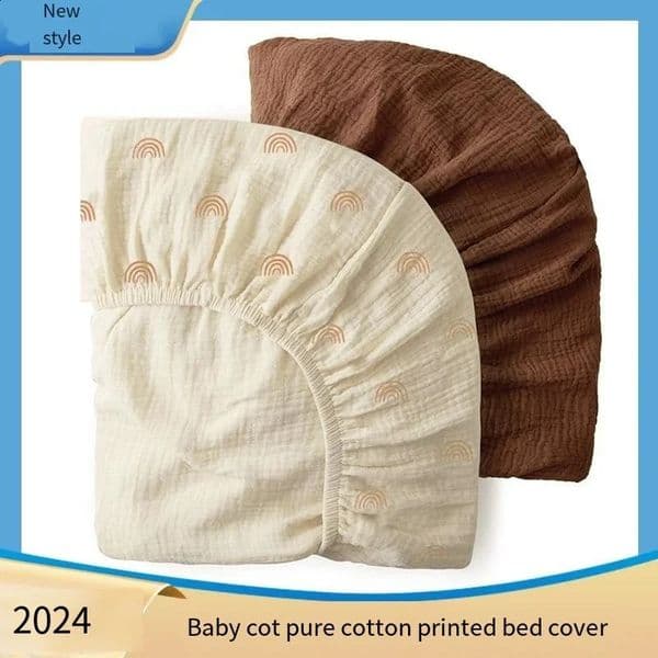13070cm Crib Fitted Sheets Soft Baby Bed Mattress Covers Print born Toddler Bedding Set Kids Mini Cot Cotton 2024 250828BANJIA