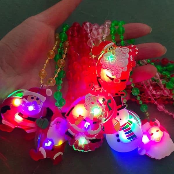 Christmas Led Ring Light Up Brooches Necklace Bangle for Adult Luminous Glowing in the Dark Rave Xmas Party Supplies 250828BJ