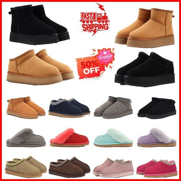 Free shipping TazzSlippers tasman Designer Platform Boots Women tazz tasman thigh boot Men slipper slides ultra womens mens boot slippers shoes winter booties