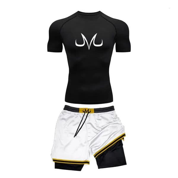 Mens Running Tracksuit Anime Print Training Fitness Sportswear Set Compression Leggings Sport Gym Performance Shorts Rash Guard 250829BJ