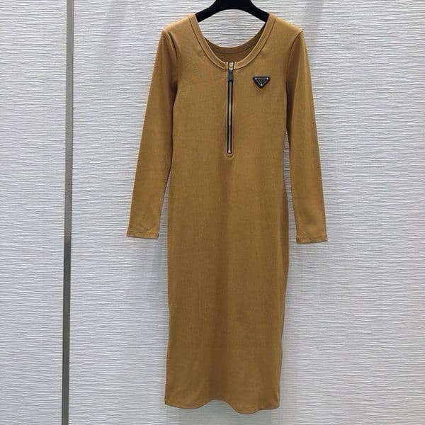 25ss new high quality fashion slim knitted waist slim fit luxury classic dress