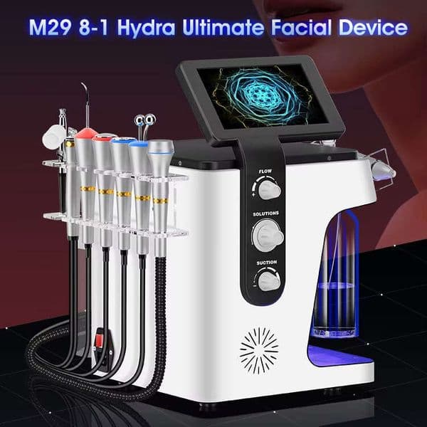 Hydra Dermabrasion 8 In 1 Ultrasound Mesotherapy Hydra Oxygen Deep Cleaning & Exfoliation Hydrating Skin Rejuvenation Oxygen Jet Aqua Peel Machine