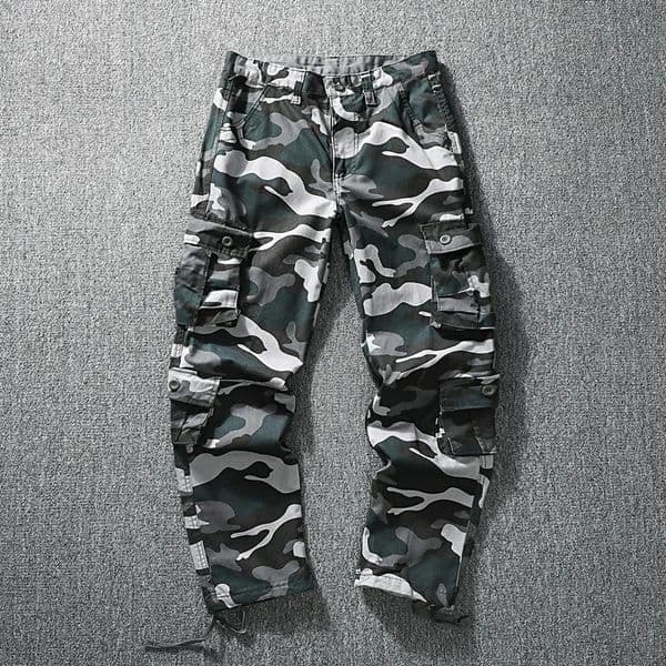 Men Tactical Pants Cargo Trousers Fashion Casual Sports Outfits Camo Loose Straight 250829BJ