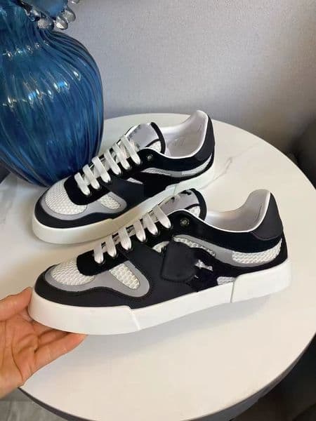 Fashion Brands Portofino Sneakers Casual Shoes Men's Printed Calfskin Crown Embroidery Mesh suede Casual Walking Luxurious Trainers