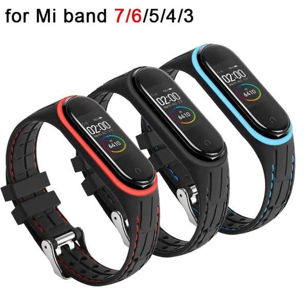 Strap for Mi Band 7 6 5 4 3 Watchband Sport Silicone Smartwatch Bracelet Accessories Wristband 250829BJ