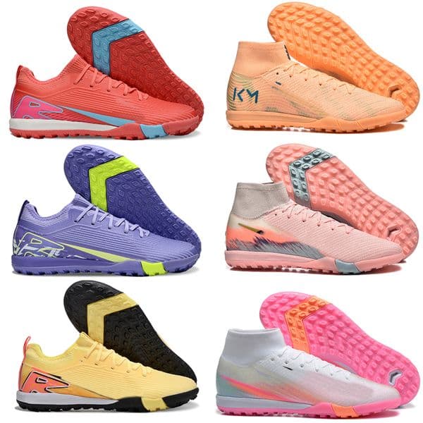 Outdoor High Low Soccer Shoes Mercuri Men Breathable Football Boots XVI Elite TF Lightweight Soccer Shoes Ultralight Non-Slip Sport Turf Comfortable Futsal