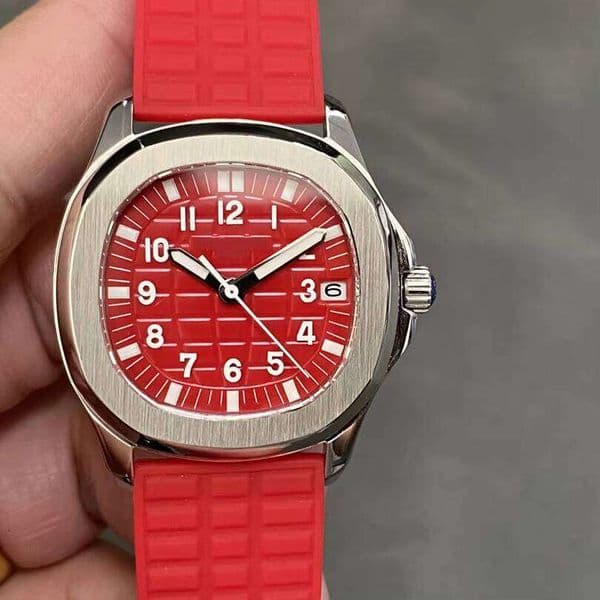 Red Dial Mechanical Customized , Women's Sports Style Automatic Watch, Stainless Steel Waterproof Watch