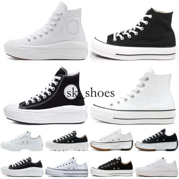 Classic Canvas men womens Running Shoes chucks Sneaker platform shoe Triple Black White High Low Mens Women Sport Sneakers