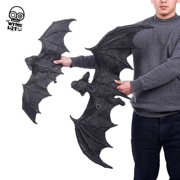 Halloween Bat Props PU Extra Large Bat April Fools Day Prank Bar Haunted House KTV Prank Props T250829
