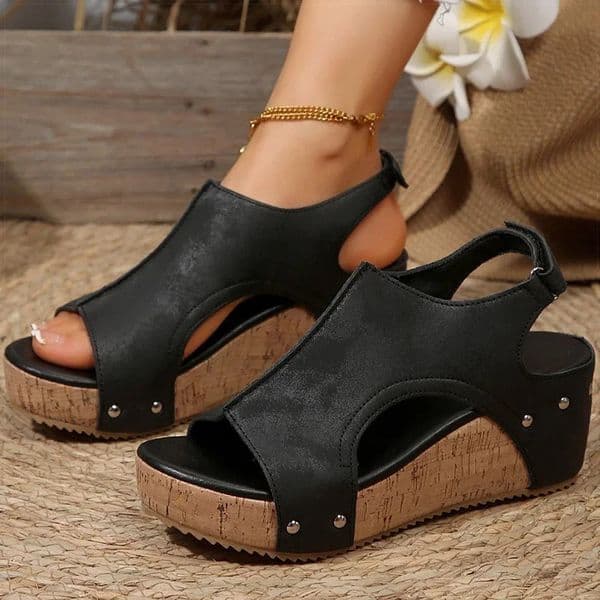 Womens Sandals High Heels With Wedges Shoes Woman Platform Summer Peep Toe Heeled Slippers Sandalias De Mujer 250820