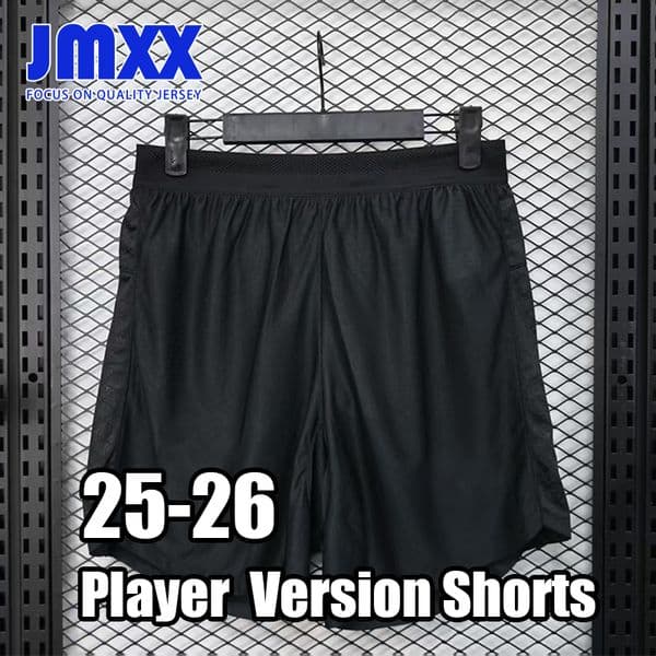 JMXX 25 26 Player Version Shorts ManES CityES Man Soccer Short Home Away Black Mens Sport Pants 2025 2026
