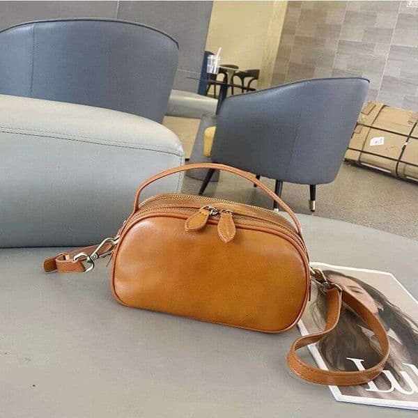 Luxury bag spring and summer leather women's 100 bags refreshing head cowhide handbag shoulder bag