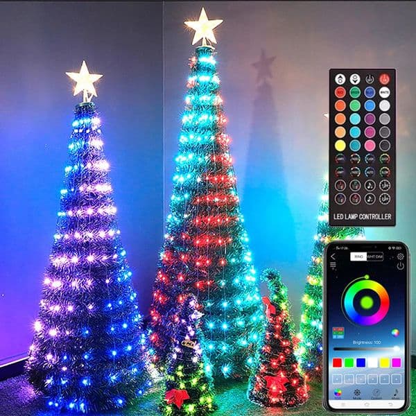 20M 200LEDs APP Intelligent Control Garland Fairy Lights USB Remote BT Christmas Tree String for Party Wedding Home Decor 250820BANJIA