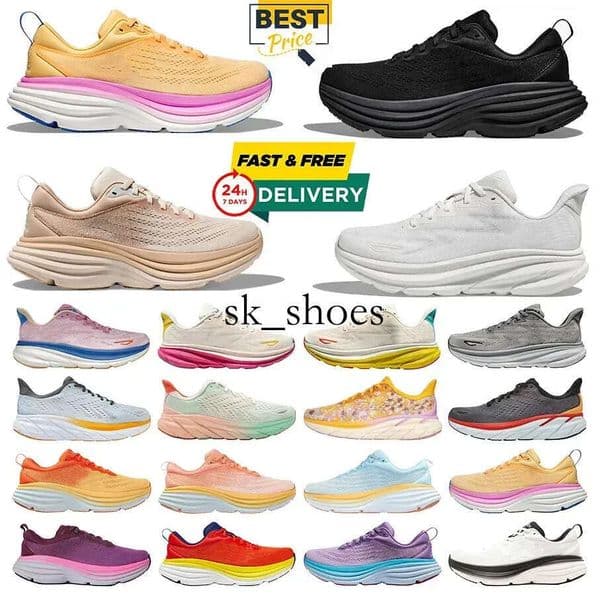 2025 clifton 9 kawana for mens running shoes designer bondi 8 pink triple black white blue grey purple orange men womens outdoor trainers sneakers 36-45