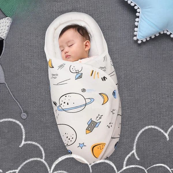 born Baby Swaddle Wrap Adjustable born Hat Set Antikick Swaddle Warm Soft BlanketSuitable for Babies Aged 03 Months 250829BJ