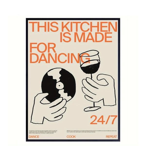 Unframed poster, this kitchen for dance canvas art, artwork wall painting, bedroom, office, living room, cafe,