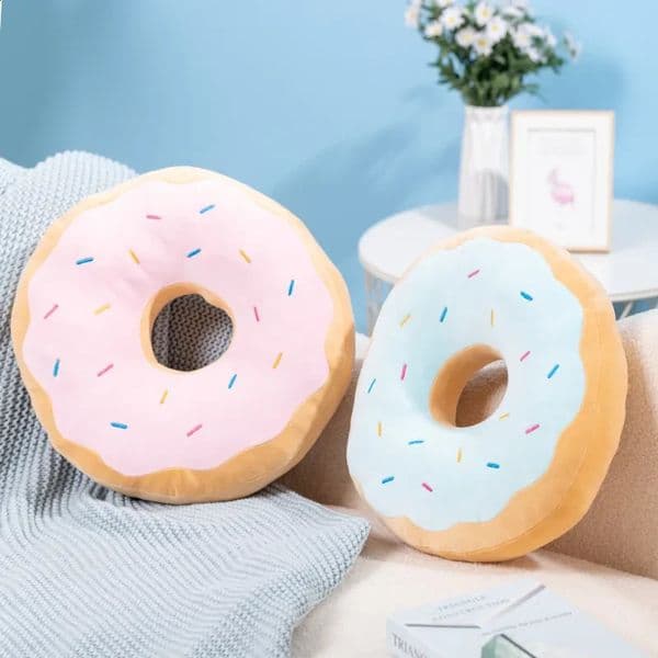 Simulation Donut Pillow Cushion Dessert Shop Gift Girlfriend Home Cushion Childrens Playground Decoration 250224