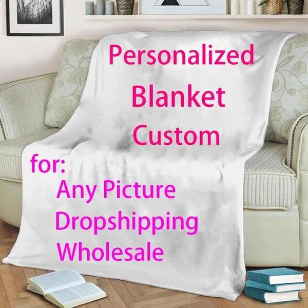 Customized flannel blanket customized warm blanket suitable for beds and sofas. DIY personalized customization customized plush 250226BJ