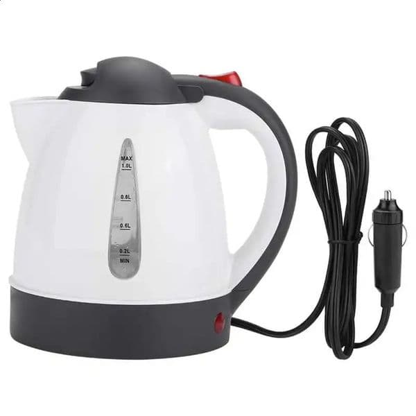 12v 24v Vehicle Truck Kettle Car Electric Kettle 1000ml Large Capacity Portable Travel Water Boiler Coffee Heated Tea Pot 250224BJ
