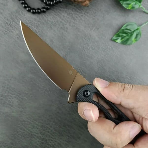 TOOR Small Straight D2 knife Steel Blade Outdoor Camping Wilderness folding knife Survival Tactics Hunting EDC Pocket Multi-function Carving Knife Men's gift