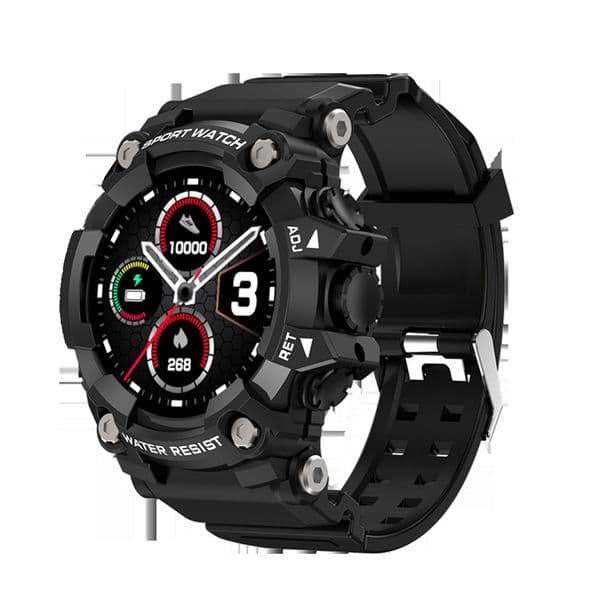 Stay active and connected with our T6 Three proof Outdoor Sports Smart Watch! Featuring a 1.28-inch full circle display IP68 waterproof rating and multiple sports modes
