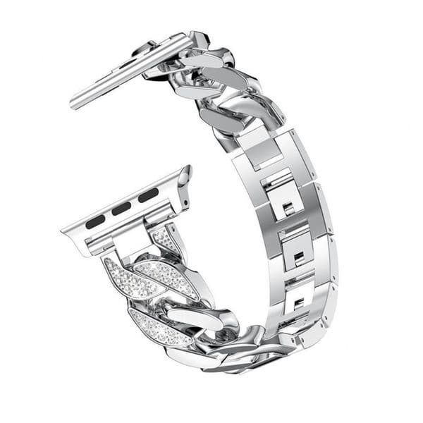 2026 New Luxury Diamond Single Chain Metal Bands Sport Wristband Strap Link Bracelet Band For Apple Watch 42/44/45/46Mm 49Mm Ultra Straps Iwatch Series 10 9 8 7