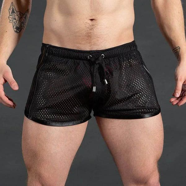 Mens sweatpants hole dry breathable sexy beach outdoor casual threequarter pants 250225ZBANJIA