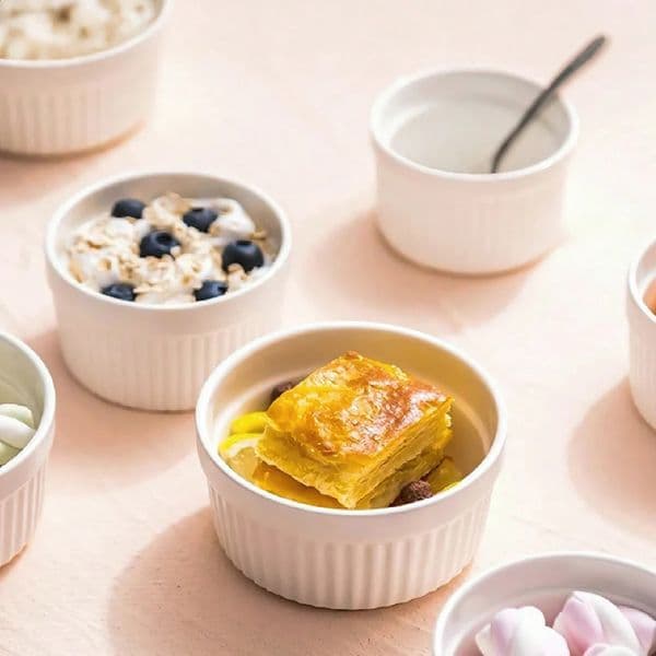 Premium Ceramic Striped Bowls NonStick and HeatResistant Perfect for Serving Desserts Snacks Dishwasher Safe 250228