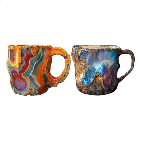 300ml Mineral Crystal Coffee Mugs Christmas Mug Drinkware Tea Cup Ceramics Pottery And Ceramic Gifts Coffeeware Teaware Cups 250228