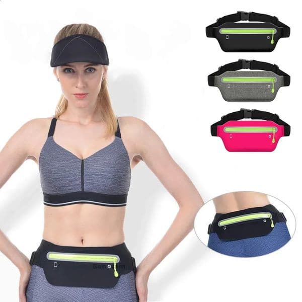 Ship from US Womens Waist Running Bag Sports 65inch Phone Men Belt Pack UltraThin Waterproof Fanny Cycling Gym Light Pouch 250303FBB