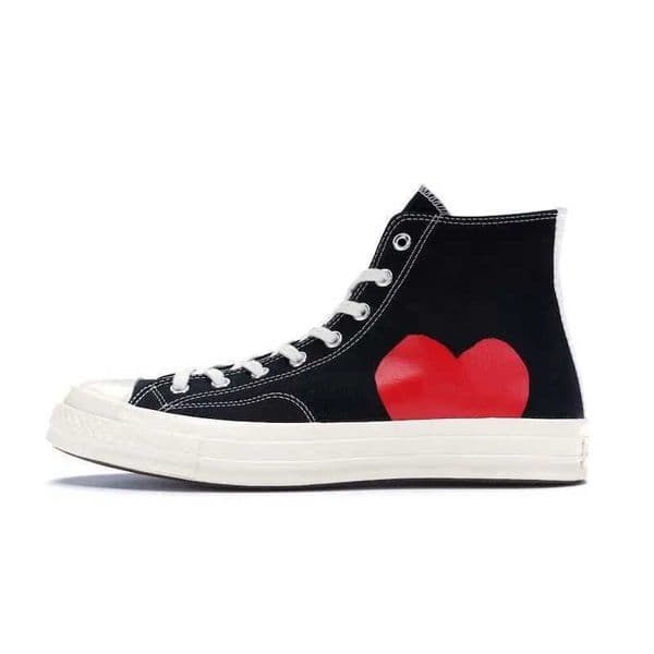 Canvas Sneakers Unique Big Eyes Chuck Hearts Design Black White Multi-Heart Milk Red Midsole Grey Blue Quartz Unisex Footwear