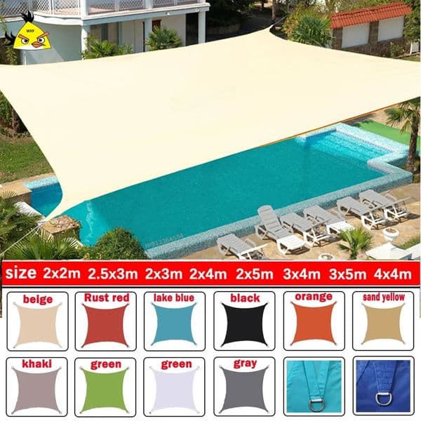 420D waterproof awning Shade sail for outdoor garden beach camping patio swimming pool awning tent sunshade. 250225