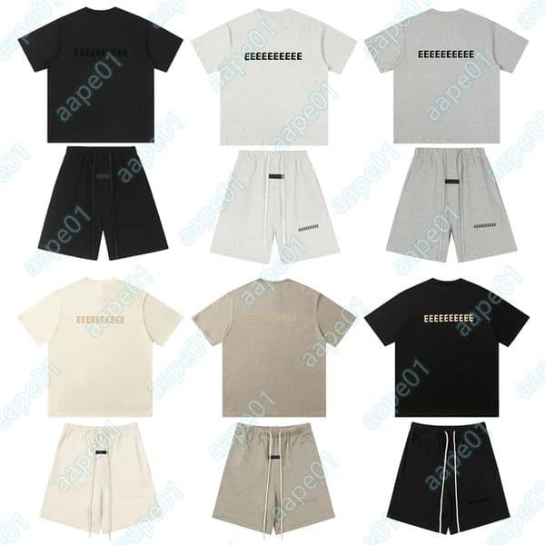 Summer Mens T Shirt Plush Letter T-shirt Cotton Breathable Short Sleeve Designer Womens T-shirt Couple Street Hip Hop Shorts Mens Tracksuits S-XL