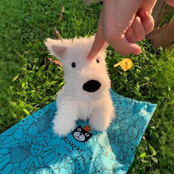 Plush Dolls Jellys West Highland Dog Doll Stray Puppy Doll Girl Heart Soothing Doll Simulation Dog Soft Doll