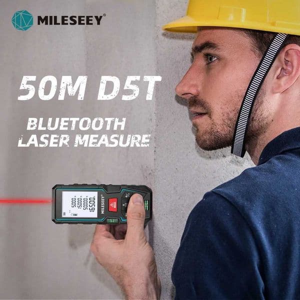 MILESEEY High Precision Laser tape measure D5T Bluetooth Laser Distance Meter 50M Laser Train APP Real-time data transfer X250304
