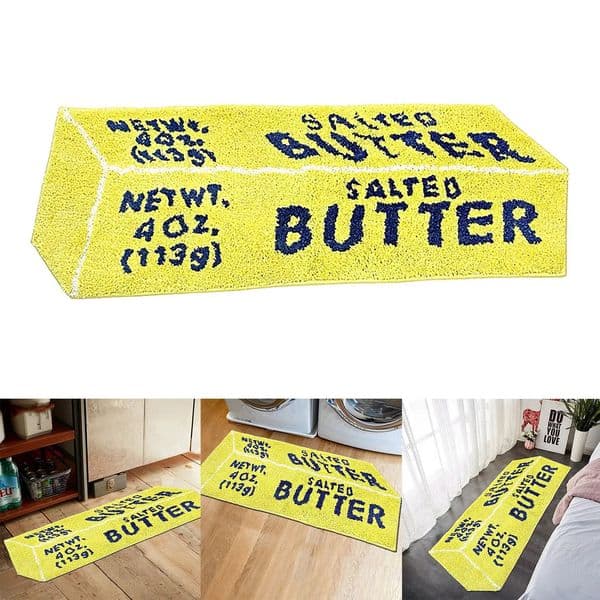 Butter Block Door Mat Bathroom Living Room Welcome Decorative Floor Party Decoration Knitted Throw 250303