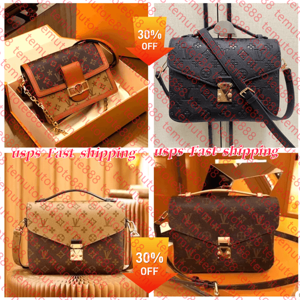 Womens Leather Metiss Pochette Emed Shoulder Bags M44875 Flap Cross Body Clutch Designer Strap Dhgate Mens Flower Totes Travel Handbag Messe