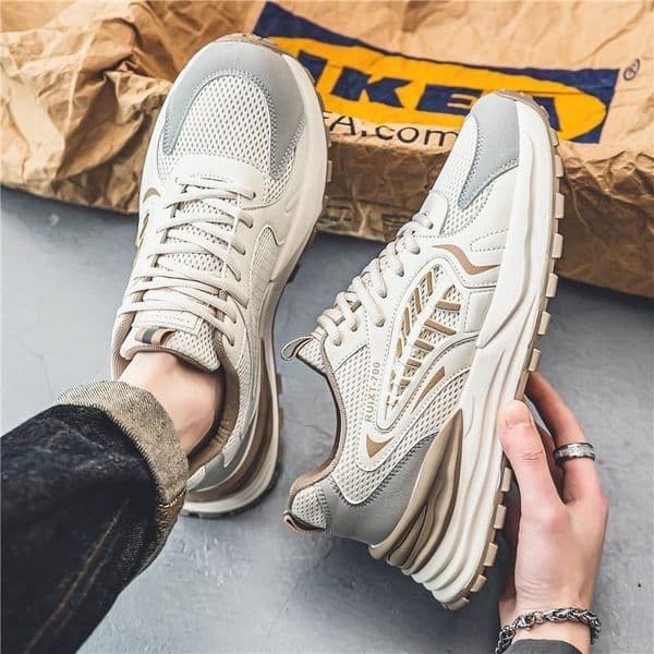 2025 Four Seasons New Designer Free Delivery Breathable Mesh Sports Men s Lace Up Shoes Korean Edition Fashion Multi Functional Thick Bottom Casual Shoes