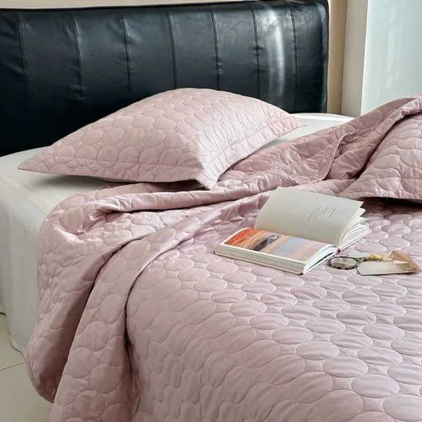 Simple Bedspread Queen Size Quilt Set 1PC/3PCS Bedspread on the Bed Silk Cotton Fabric Bed Cover CHAUSUB Summer ComforterXJ250303