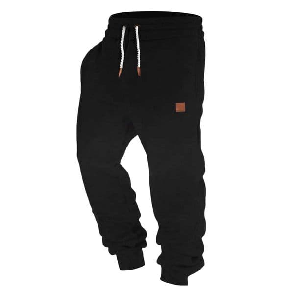 Mens Outdoor Jogging Fitness Running Basketball Training Trouser Plus Size Loose Casual Pants Drawn Pocket Sports Pants BlackXJ250303