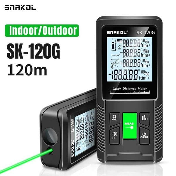 Snakol laser tape measurement 120M green laser distance meter digital rangefinder high-precision wheel multi electronic ruler X250304