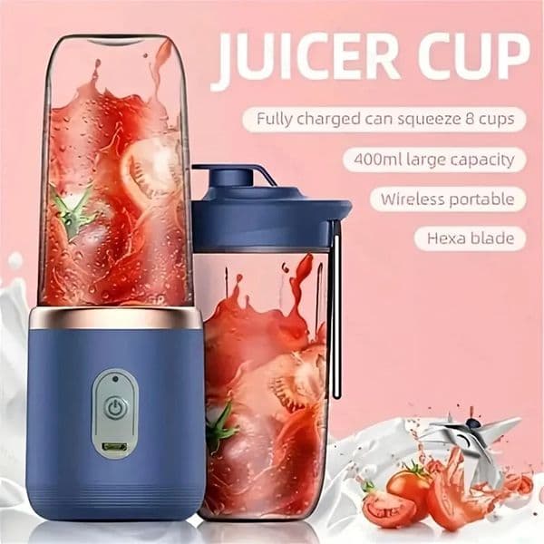 Double Cup Multifunction Usb Fruit Mixers Juicers Portable Electric Juicer Blender Food Milkshake Juice Maker 250303BJ