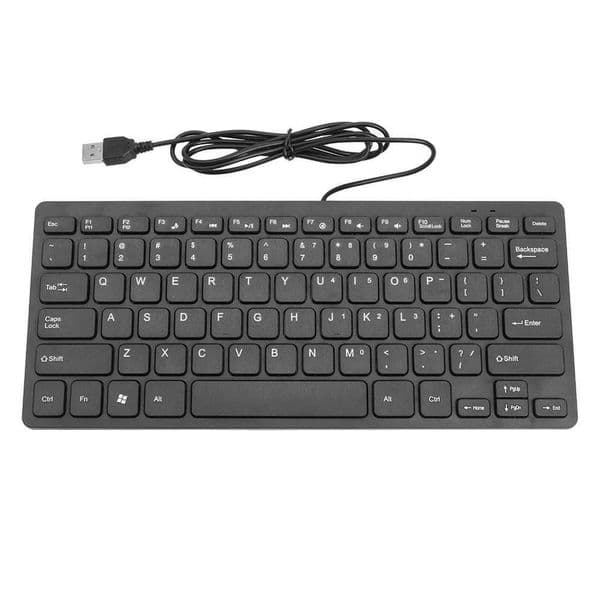 K1000 Super Slim USB Mini Multimedia Wired Keyboard 78 Keys Keypad for Notebook Z250304